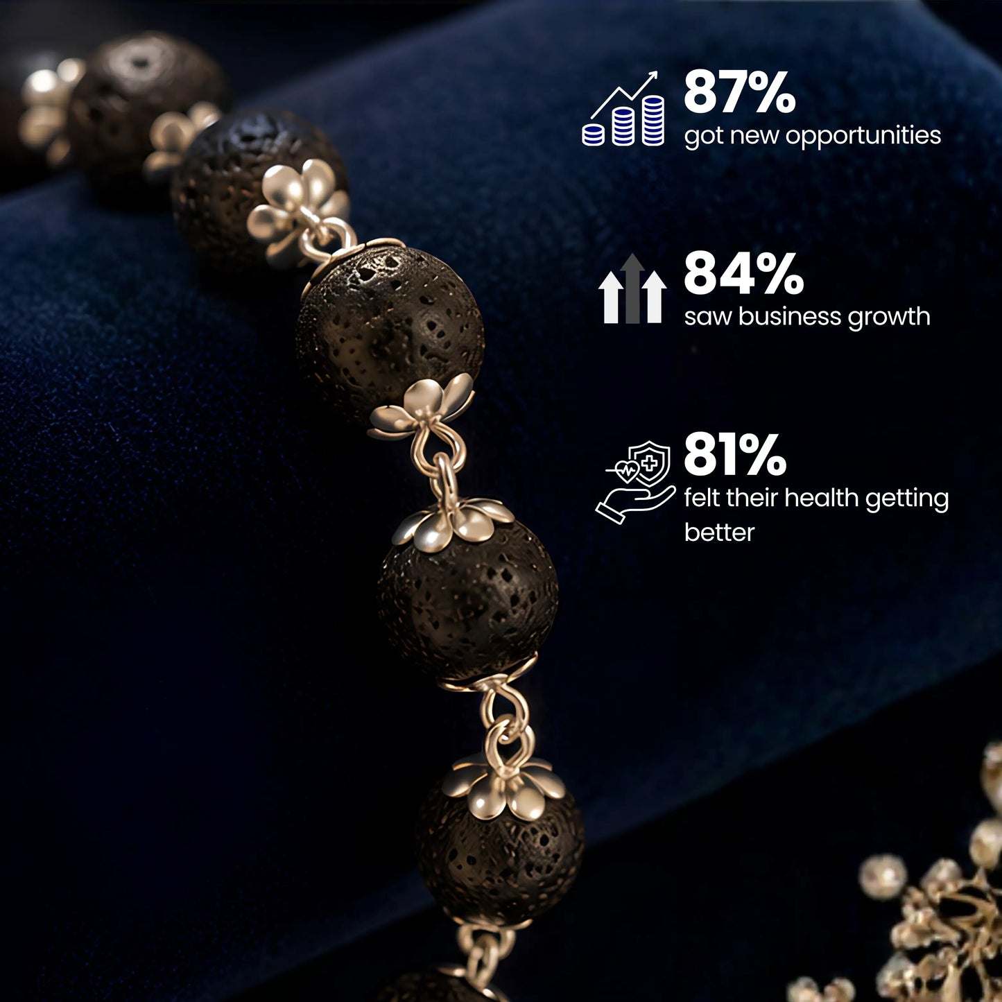 Silver Plated Karungali Beads Bracelet