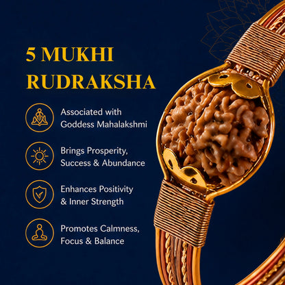 Asli Rudraksh Copper Kada