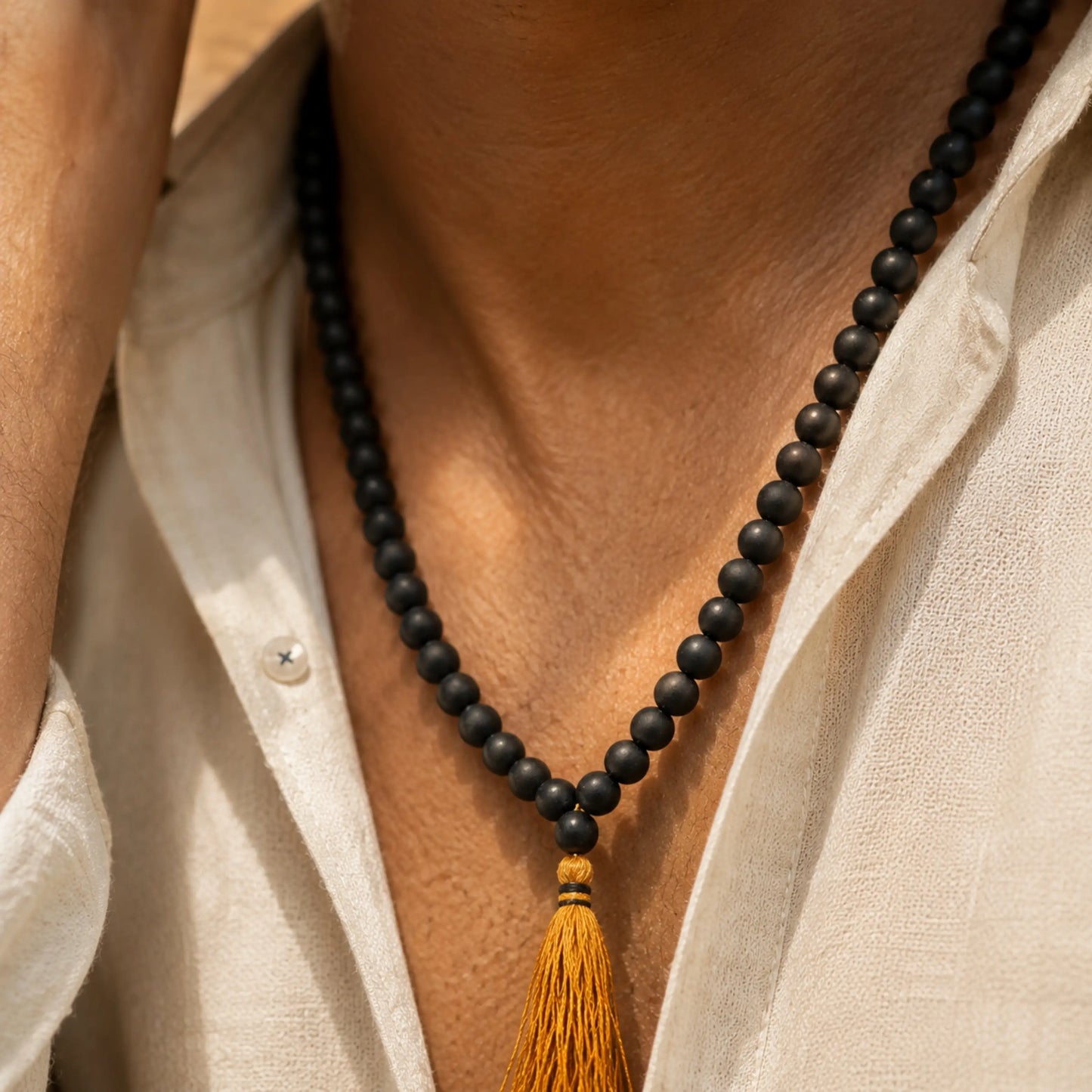 108+1 Divya Karungali Mala - Natural Ebony Wood Beads (Lab. Certified)