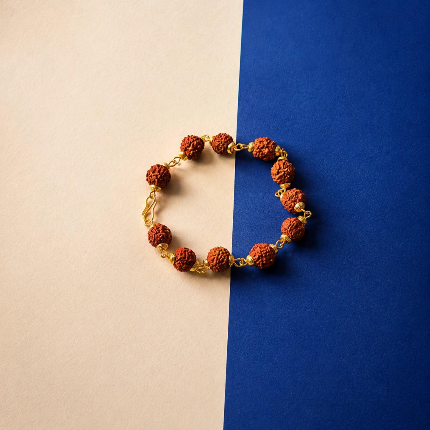 Gold plated Asli Rudraksh Bracelet- Tathastu hai to asli hai