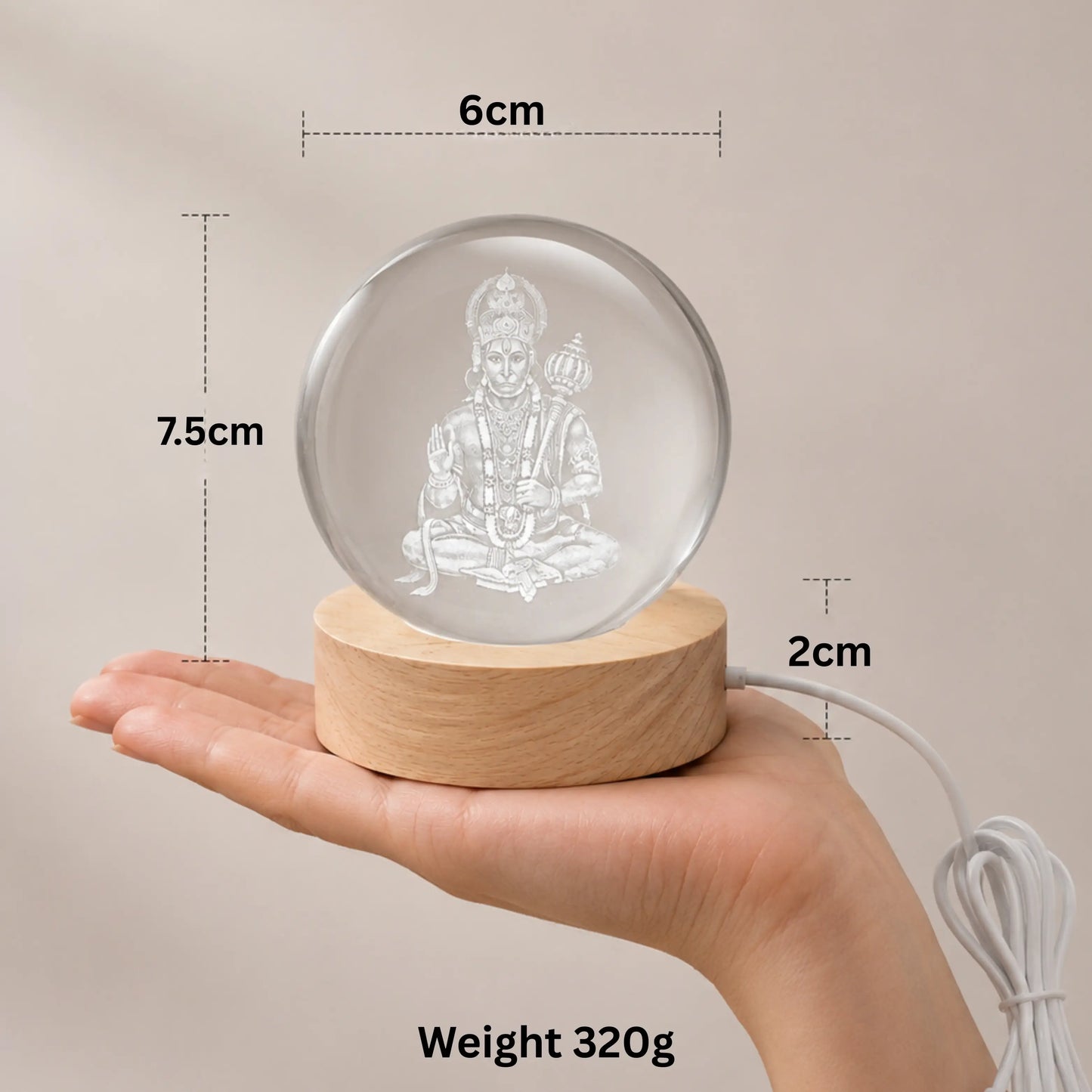 Premium Crystal hanuman ji Lamp
