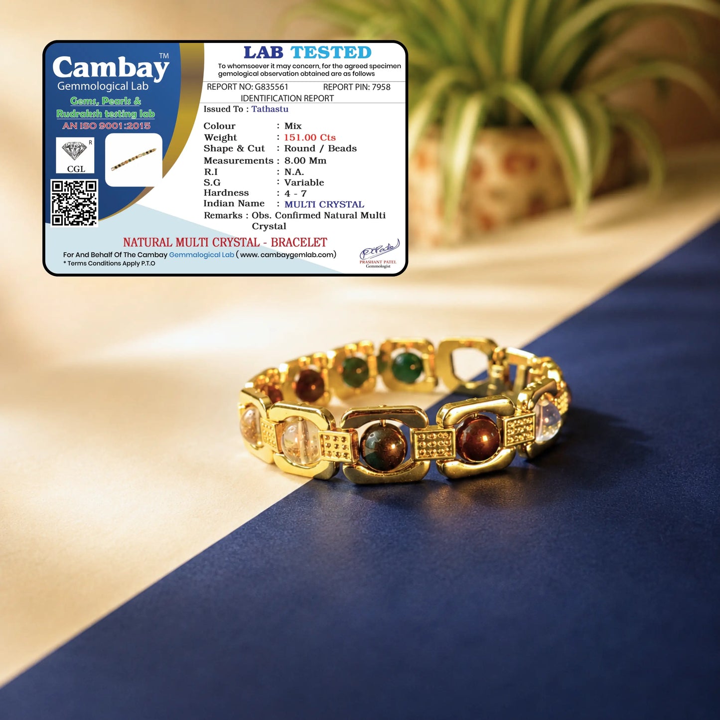 Gold Plated Essential Money Magnet Bracelet ( Dhanyog Bracelet)