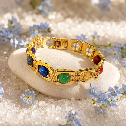 Gold Plated Essential 7 Chakra Bracelet