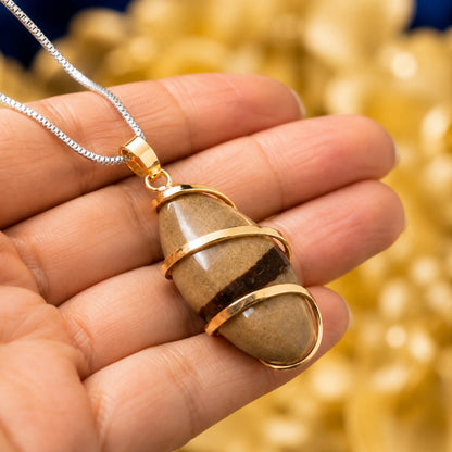Original Narmada Shivling Pendent (Multicolour)