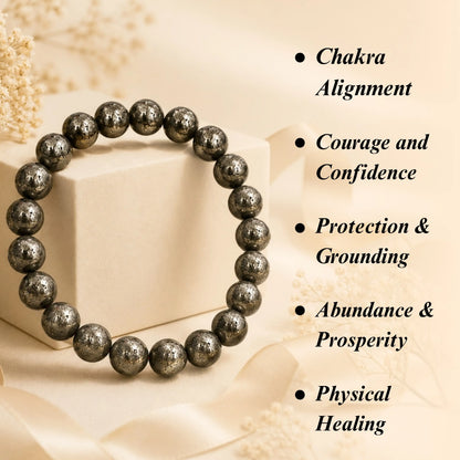 Asli Pyrite Wealth Bracelet (A Grade- Premium Beads)