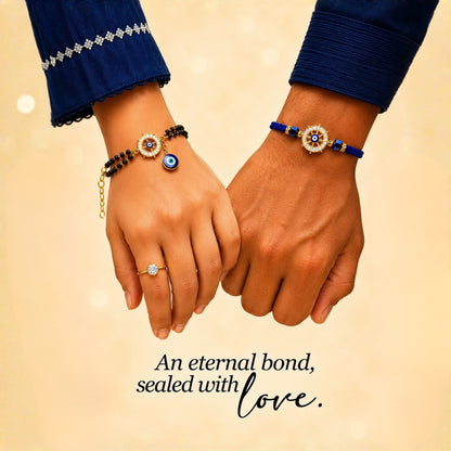 evil eye rakhi for bhai bhabhi