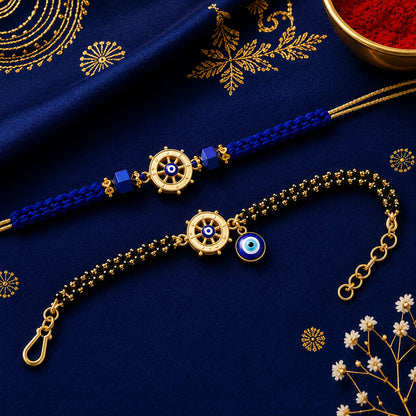 evil eye rakhi for bhai bhabhi